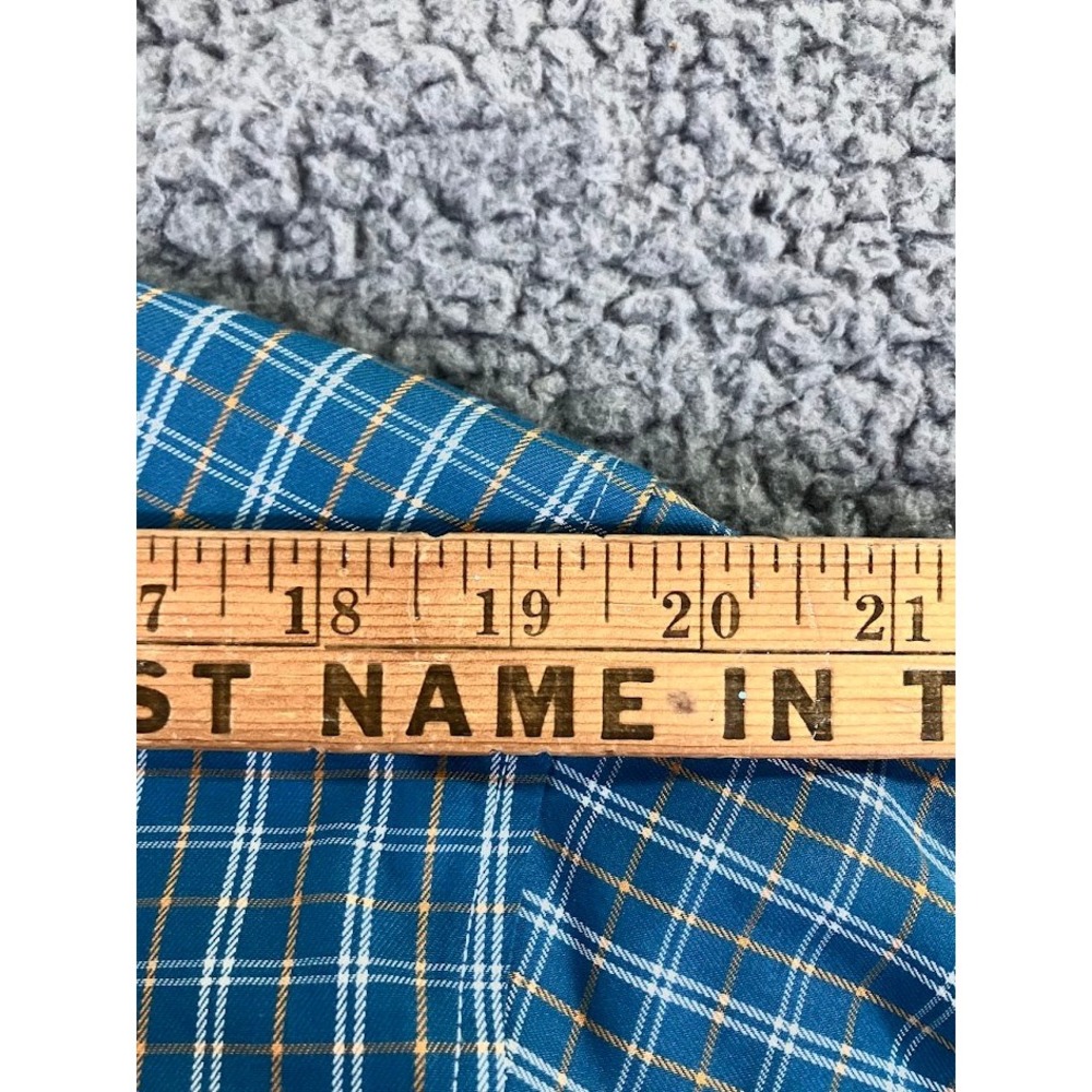 LL‎ Bean Mens Large Traditional Fit Plaid Button Down Shirt Blue Orange - Picture 4 of 15